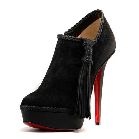 Christian Louboutin Shoes - LOUBOUTIN 42 suede leather platform tassel booties